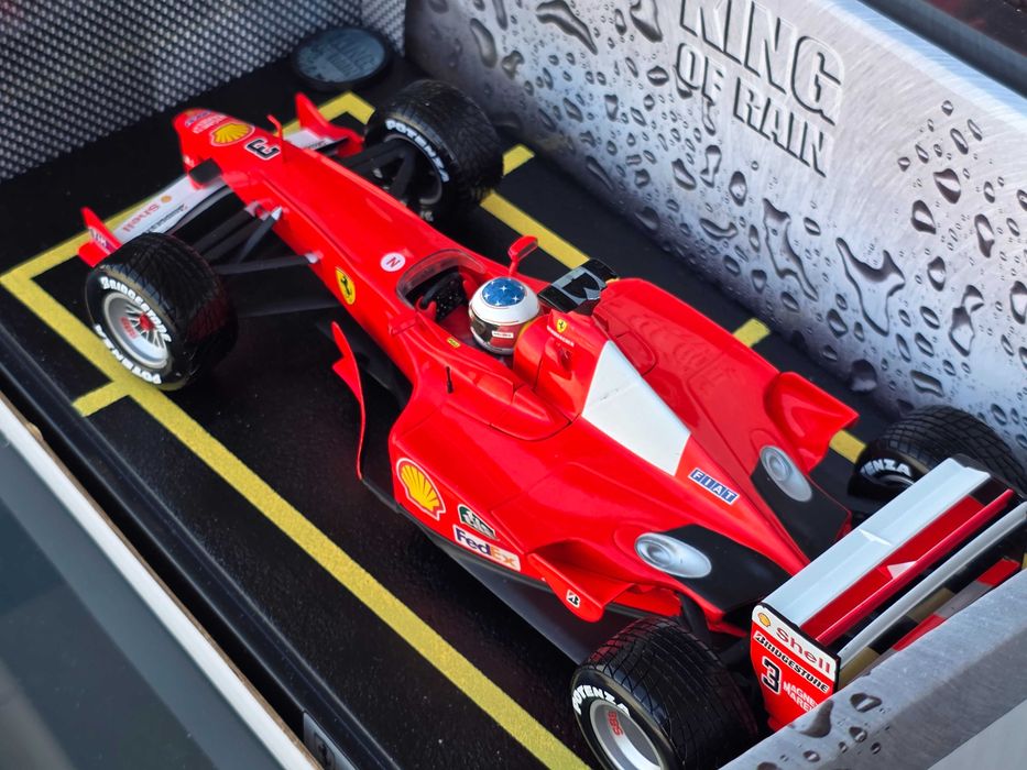 Macheta Auto 1/18 Hotwheels Ferrari F2000 King Of Rain Michael Schumacher