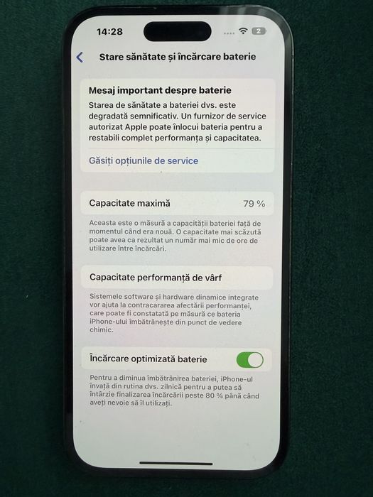 Iphone 14 Pro, 256GB , cablu de incarcare