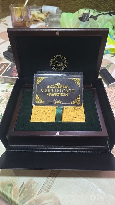Карты сувенирные позолоченные