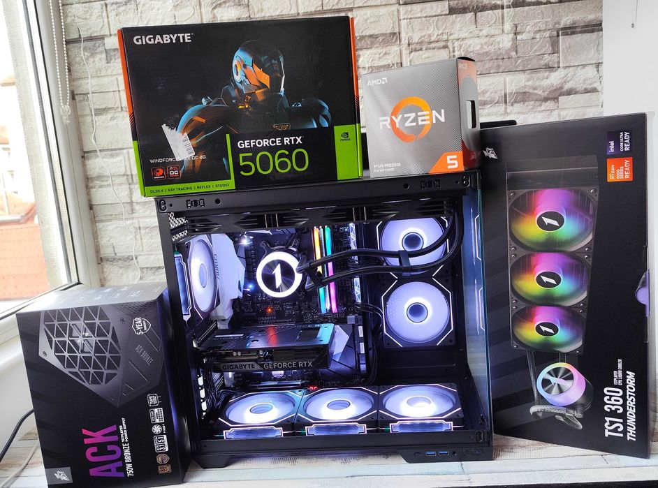 Calculator / PC Gaming AM4 – Ryzen 5 3600 + RTX 5060 + 16GB DDR4 + Cadou