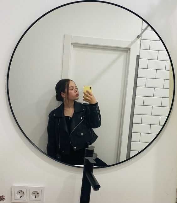 Зеркало круглое настенное интерьерное универсалное думалок ойна