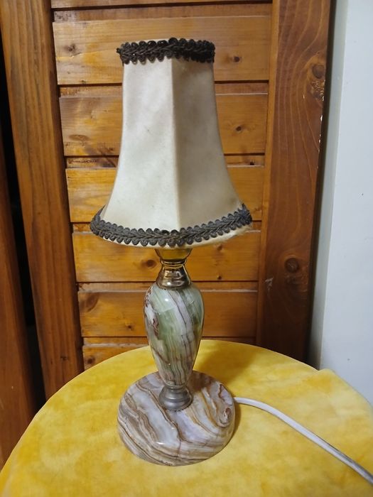 Lampa Art Deco 3 piese frumoase Skultuna 1607, onix, alama