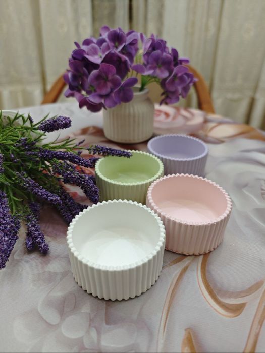 Гипсовые подсвечники/кашпо/вазочки