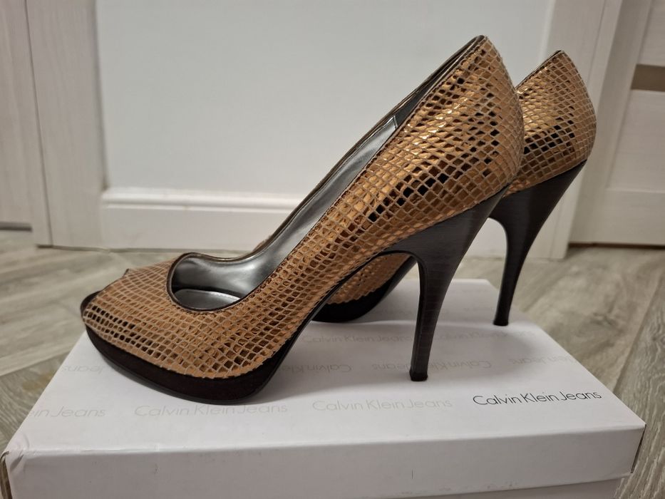 Pantofi dama din piele, Calvin Klein