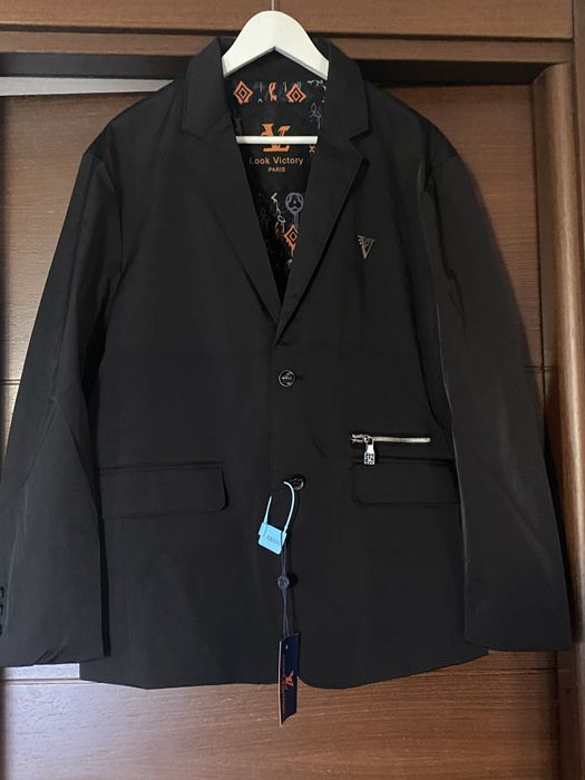 Sacou din fas impermeabil LV 54 XL negru superb