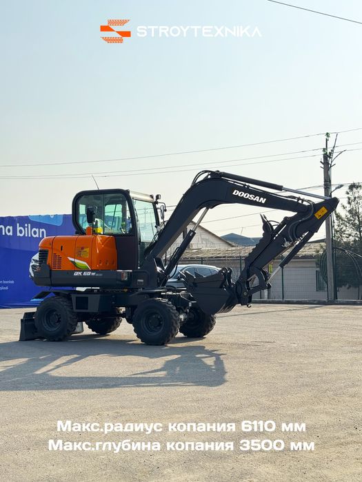 Korea ekskavatori Doosan DX60W sotuvda tayyor 2026