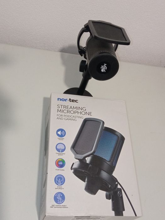 Vând microfon Nortec Pentru Streaming Podcast Gaming cu lumini