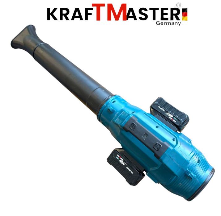 Комбинирана Акумулаторна Мощна Прахосмукачка и Духалка 2В1 KRAFTMASTER 48V 12AH 2 Батерии