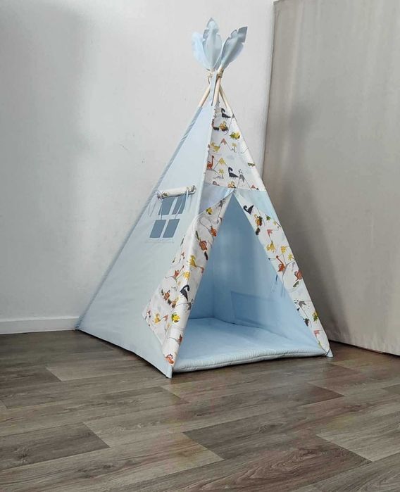Детска индианска палатка (типи) с динозаври