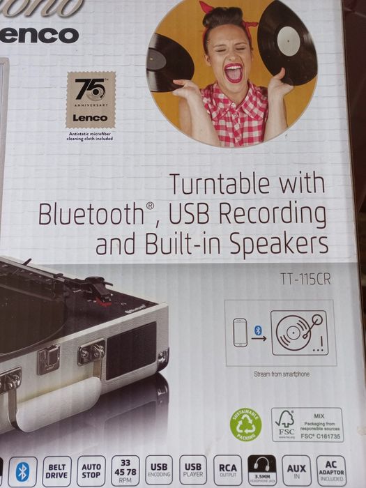 Pick-up Lenco TT-115CR Alb*SIGILAT*NOU*