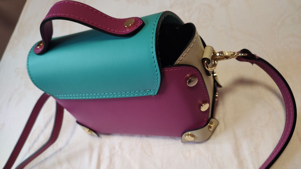 Geantă piele naturală, crossbody, nouă!