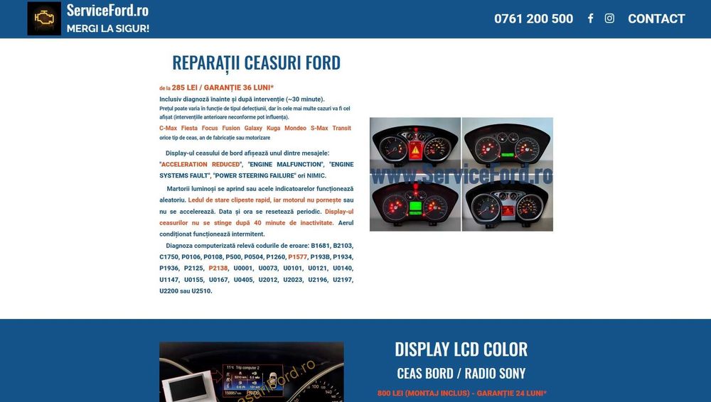 Display LCD bord B-Max C-Max Fiesta Focus Kuga Ranger Tourneo Transit
