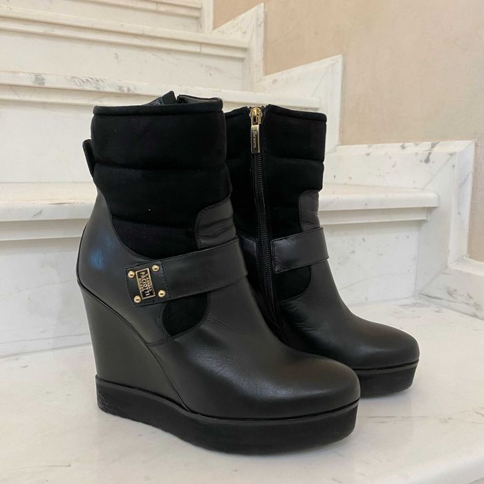 Дамски боти на платформа от естествена кожа - Cesare Paciotti