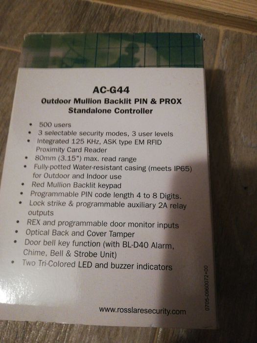 Cititor control acces 2 relee rosslare