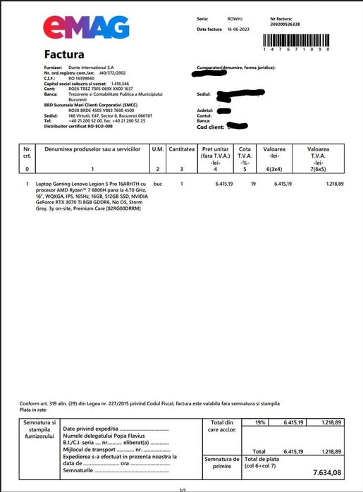 garantie 06.2026 Lenovo Legion 5 Pro 16ARH7H Ryzen 7 6800H RTX 3070Ti