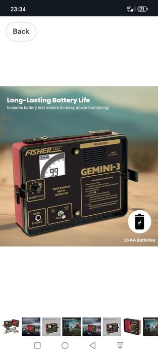 Metalloiskatel Fisher Gemini 3