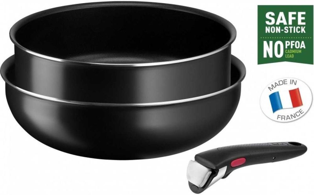Set vase Tigaie TEFAL Easy Cook L1539153 3 piese 24-26cm Nou Sigilat