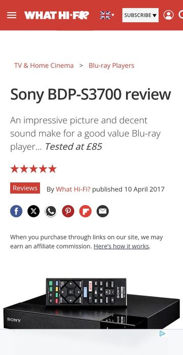 Sony ,model BDP S3700,bluray player de calitate,pret minim