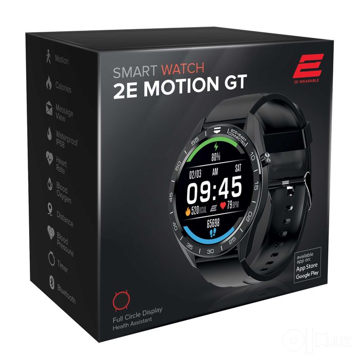 Smartwatch 2E Смарт-часы Motion GT 46 mm Black-Silver