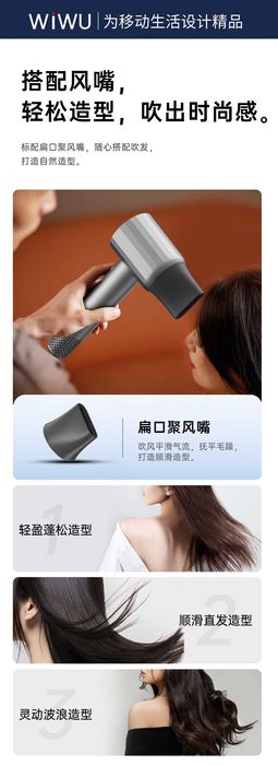 WiWU Wi520 Hypersonic Профессиональные Фен отрицательными ионами Dyson