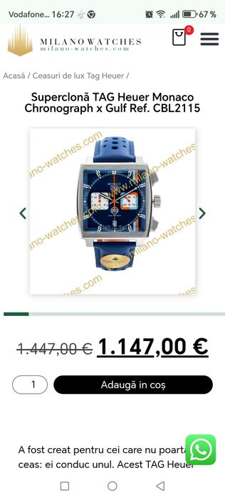 Ceas tag heuer impecabil