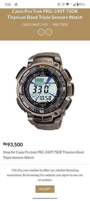 Casio pro trek PRG 340 T / Duplex LC Display , end..PRG 240T.