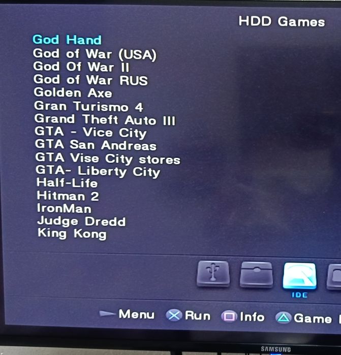 Ps2 fat hdd 250 gb 90 ta o'yin