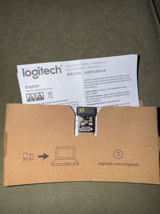 Bluetooth адаптер Logitech BOLT (logi bolt) RECEIVER черный
