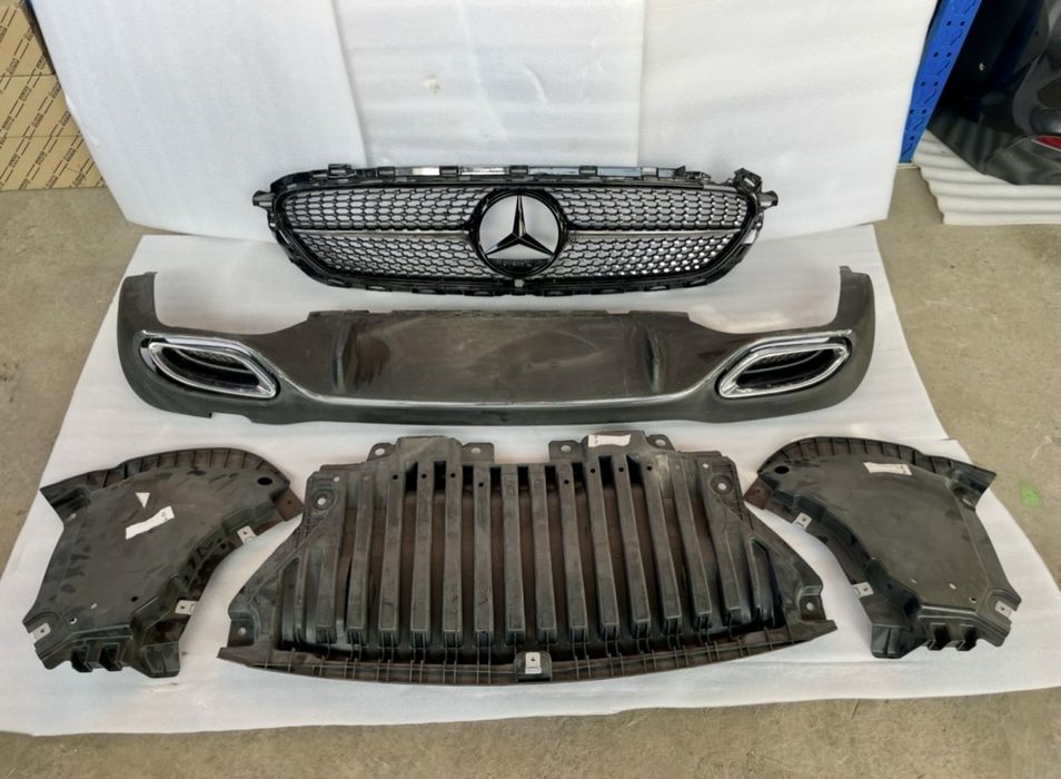 Решетка, диффузор, защита на Mercedes W213 Мерседес 213