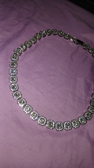Lanț de argint cu diamante Cartier
