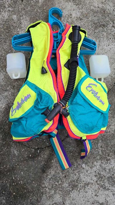 Set Echipament Scuba Diving / Scufundări Vintage (BCD Evolution, Detentor Reef, Labe Dacor, Geantă Seac)
