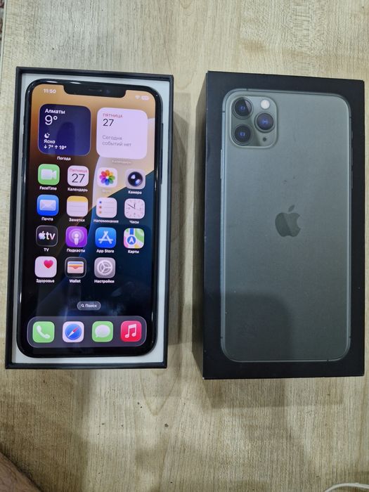 IPhone 11 Pro Max, 64 gb, в коробке за 79000 тг.