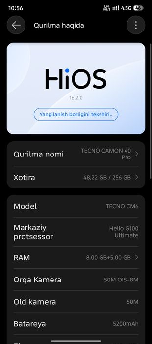 tecno camno 40 pilus