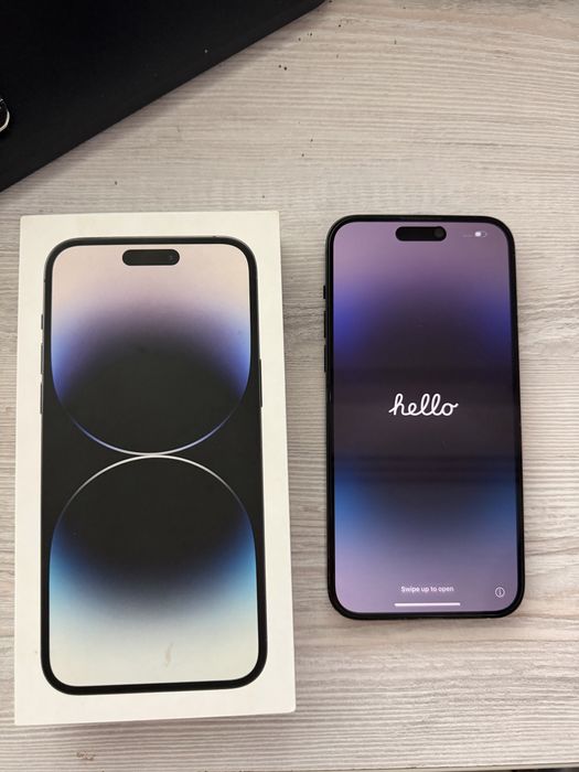 Iphone 14 promax 256 qora 2ta simkartali