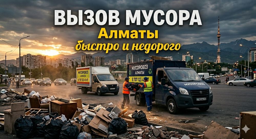 Газель Недорого. Вывоз мусора Алматы