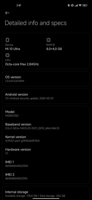 Xiaomi 10 ultra 8/256