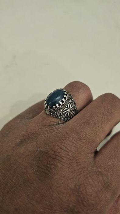 925 gematit toshli kumush uzuk silver