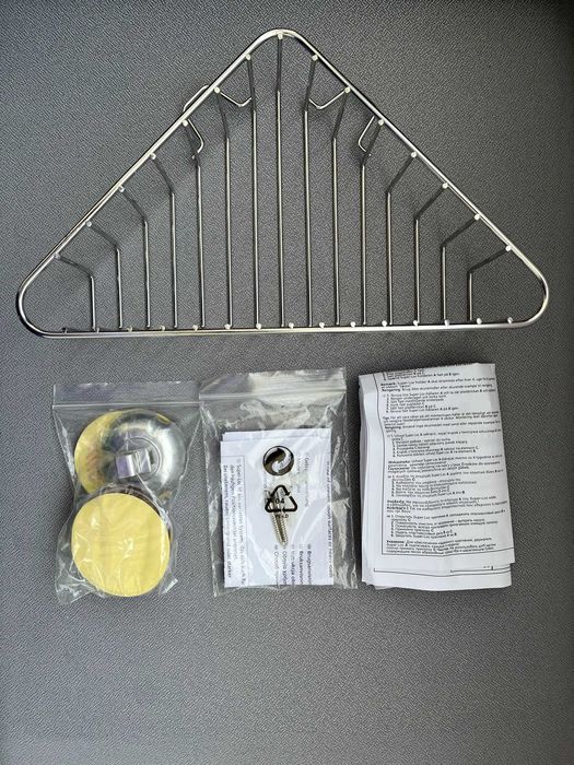 Raft metalic Wenko de colt pentru baie