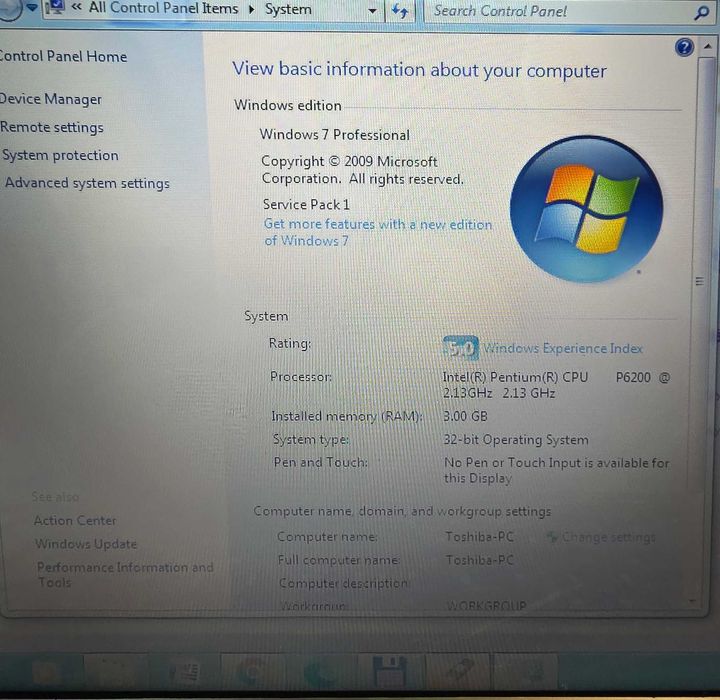 Laptop Toshiba Satellite C660
