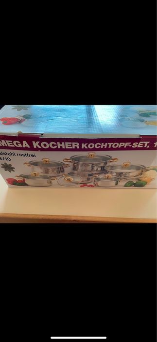 Set oale inox inoxidabil 12 buc nou sigilate. Placate aur 24k