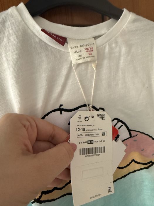 Детска тениска Zara  12-18 месеца