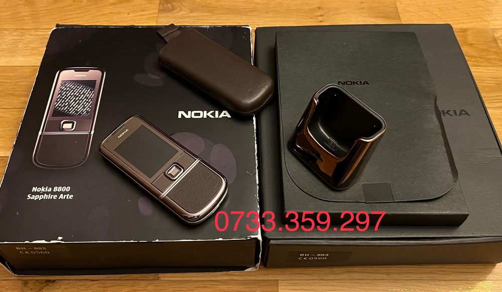 Nokia 8800 ARTE Sapphire CA NOU ! Full Box ! RARITATE Telefon Colectie