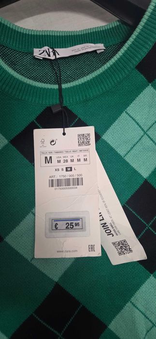 Rochie scurta  Zara,marimea M,vascoza,noua,cu eticheta