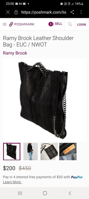 Poșetă piele naturala Ramy Brook New york