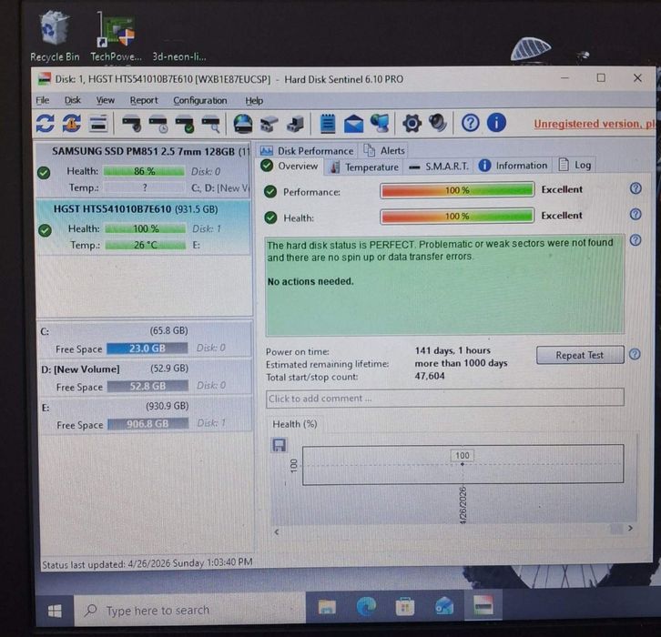 1 ТВ НDD 2.5 на 100% здрав.