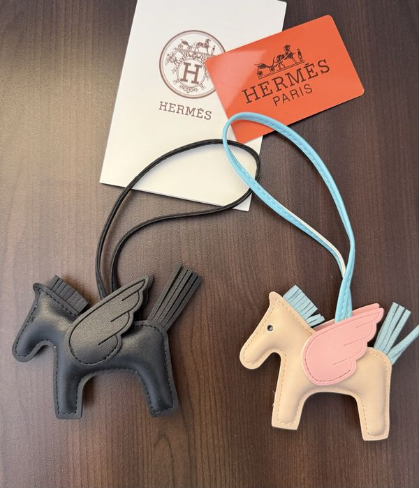 Hermes конче аксесоар за чанта от естествена кожа