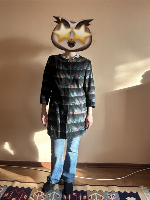 Женский кожаный плащ