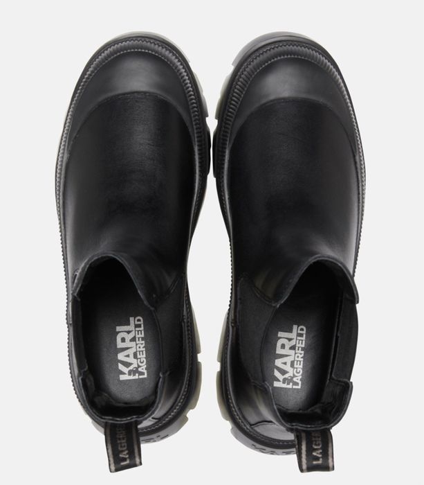 Мъжки боти естествена кожа оригинални Carl Lagerfeld