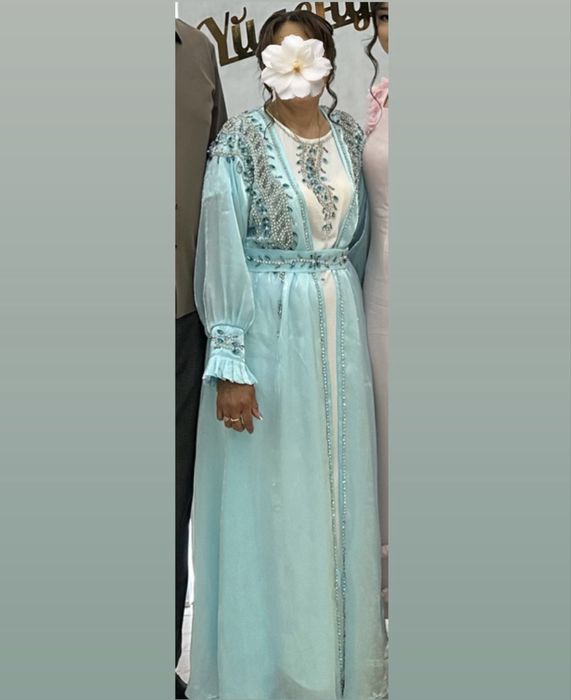 Нарядная двойка абайка + платье