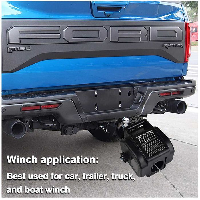 Лебедка 2000LBS, с дистанционно, 12V, до 910 кг